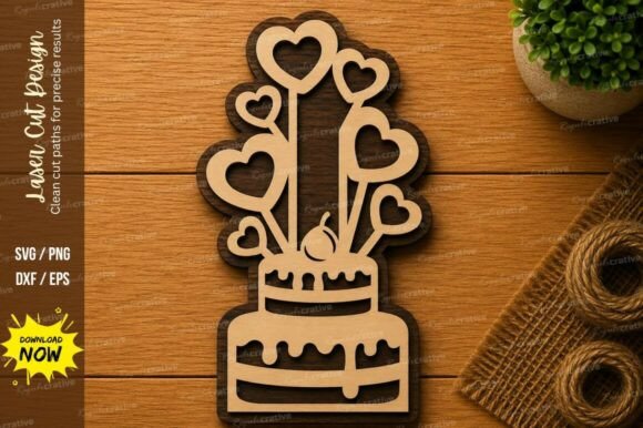 Download Birthday Cake Hearts SVG | Celebration - Premium Bundle